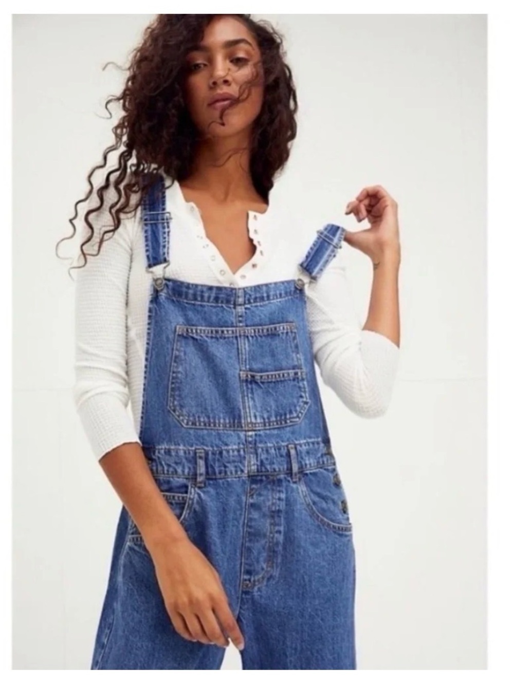 We The Free/ Free People -Ziggy Denim Overalls XS Sapphire Blue